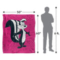 Multicoloured - Pack Shot - Looney Tunes Character Collage Pepe Le Pew Blanket