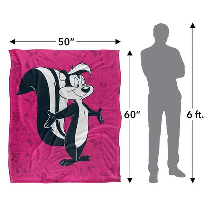 Multicoloured - Pack Shot - Looney Tunes Character Collage Pepe Le Pew Blanket