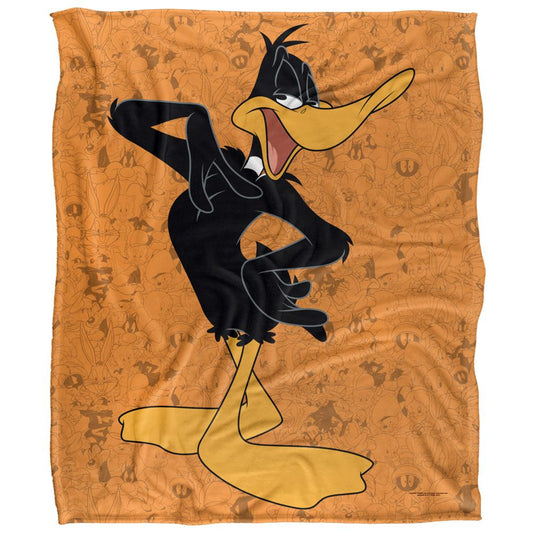 Multicoloured - Front - Looney Tunes Character Collage Daffy Blanket