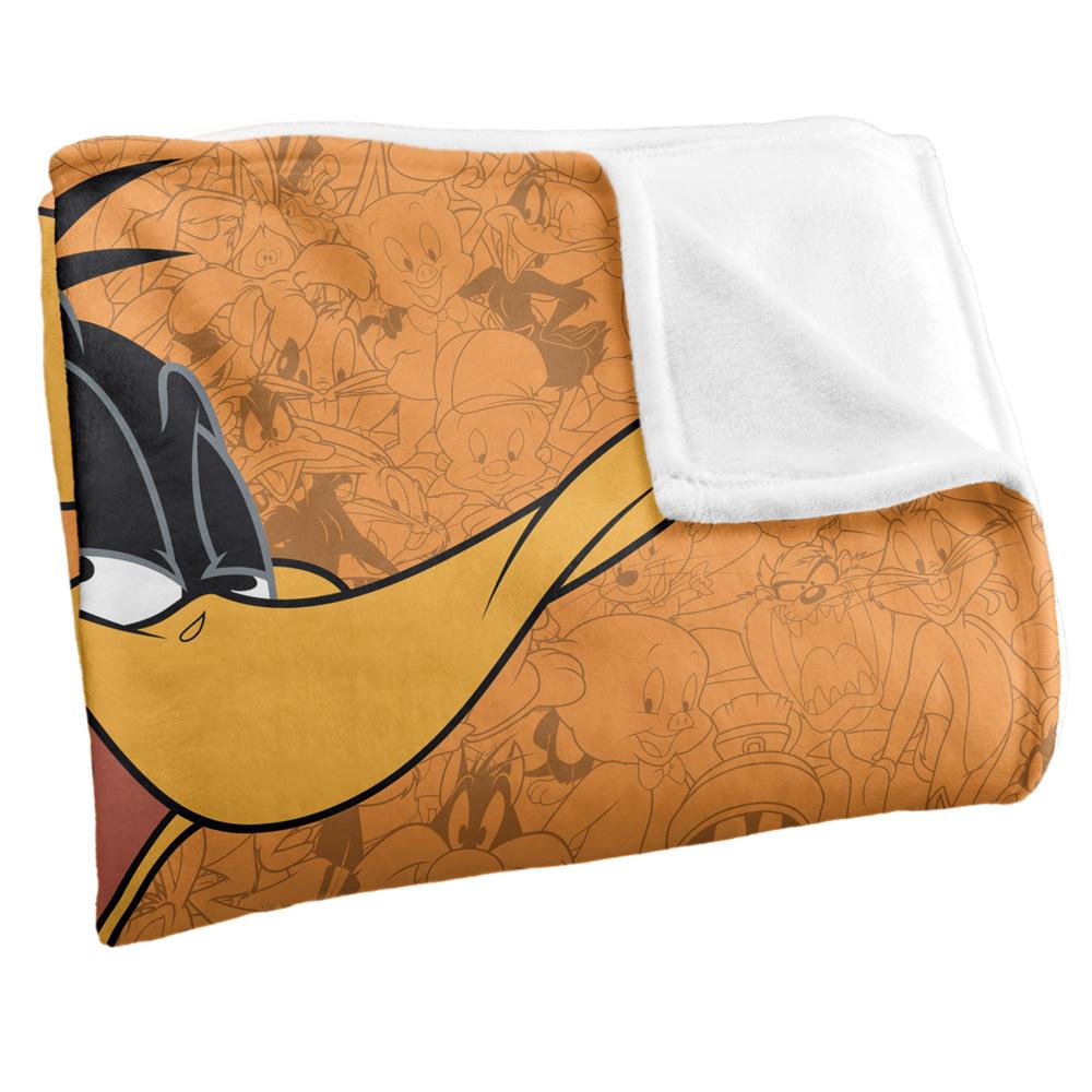 Multicoloured - Back - Looney Tunes Character Collage Daffy Blanket