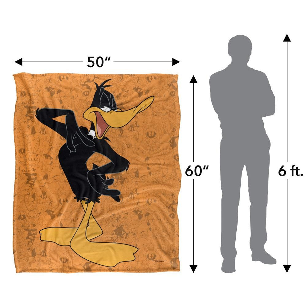 Multicoloured - Pack Shot - Looney Tunes Character Collage Daffy Blanket