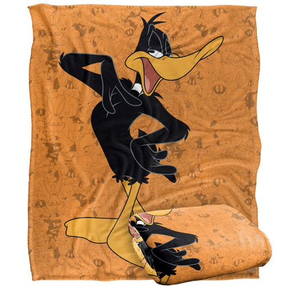 Multicoloured - Side - Looney Tunes Character Collage Daffy Blanket