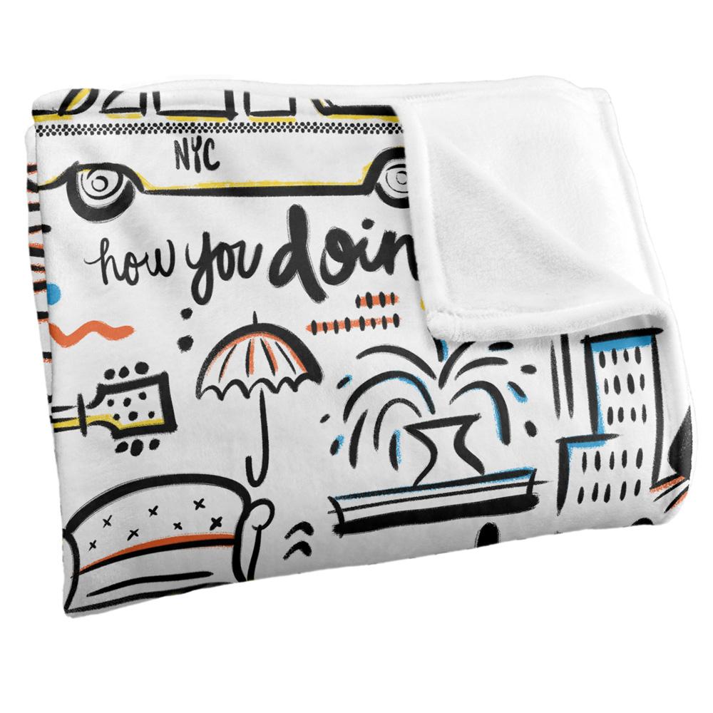 Multicoloured - Back - Friends Logo Blanket