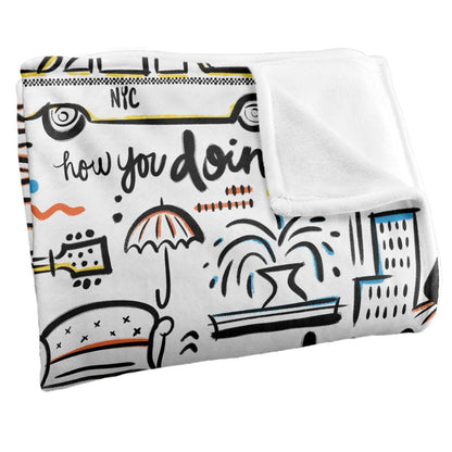 Multicoloured - Back - Friends Logo Blanket