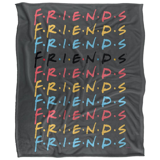 Multicoloured - Front - Friends Stacked Logo Blanket