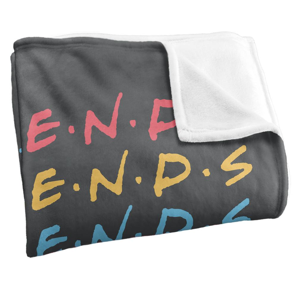 Multicoloured - Back - Friends Stacked Logo Blanket