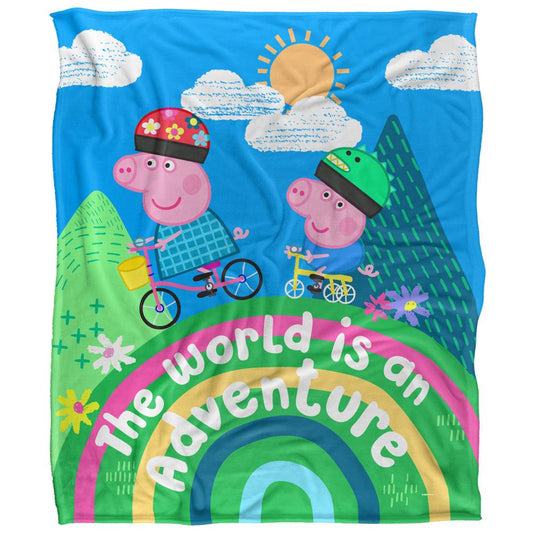 White - Front - Peppa Pig World Is An Adventure Blanket