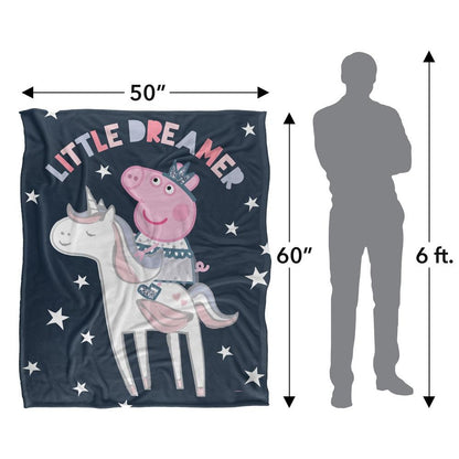 White - Pack Shot - Peppa Pig Little Dreamer Blanket