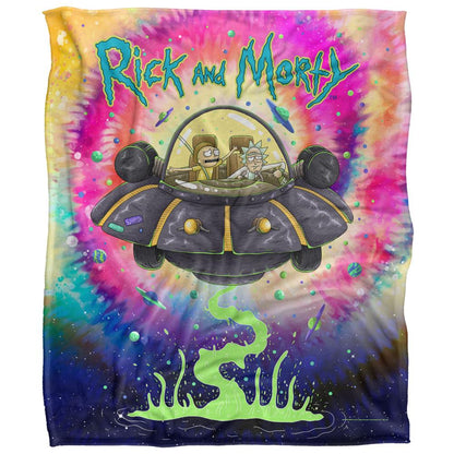 Multicoloured - Front - Rick And Morty Space Tripe Blanket