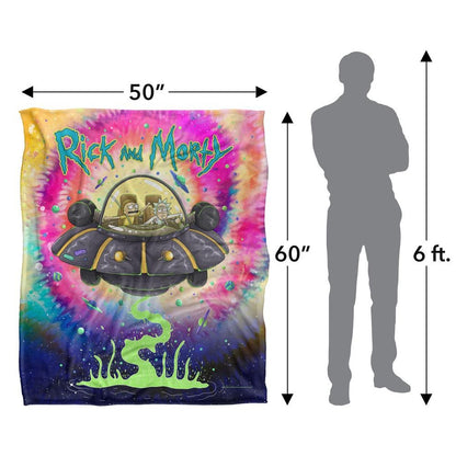 Multicoloured - Pack Shot - Rick And Morty Space Tripe Blanket