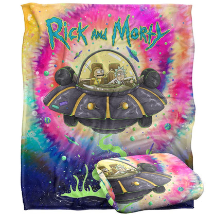 Multicoloured - Side - Rick And Morty Space Tripe Blanket