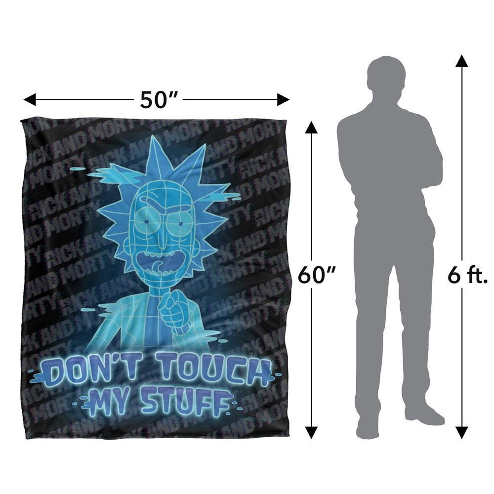 Multicoloured - Pack Shot - Rick And Morty Don´t Touch My Stuff Blanket