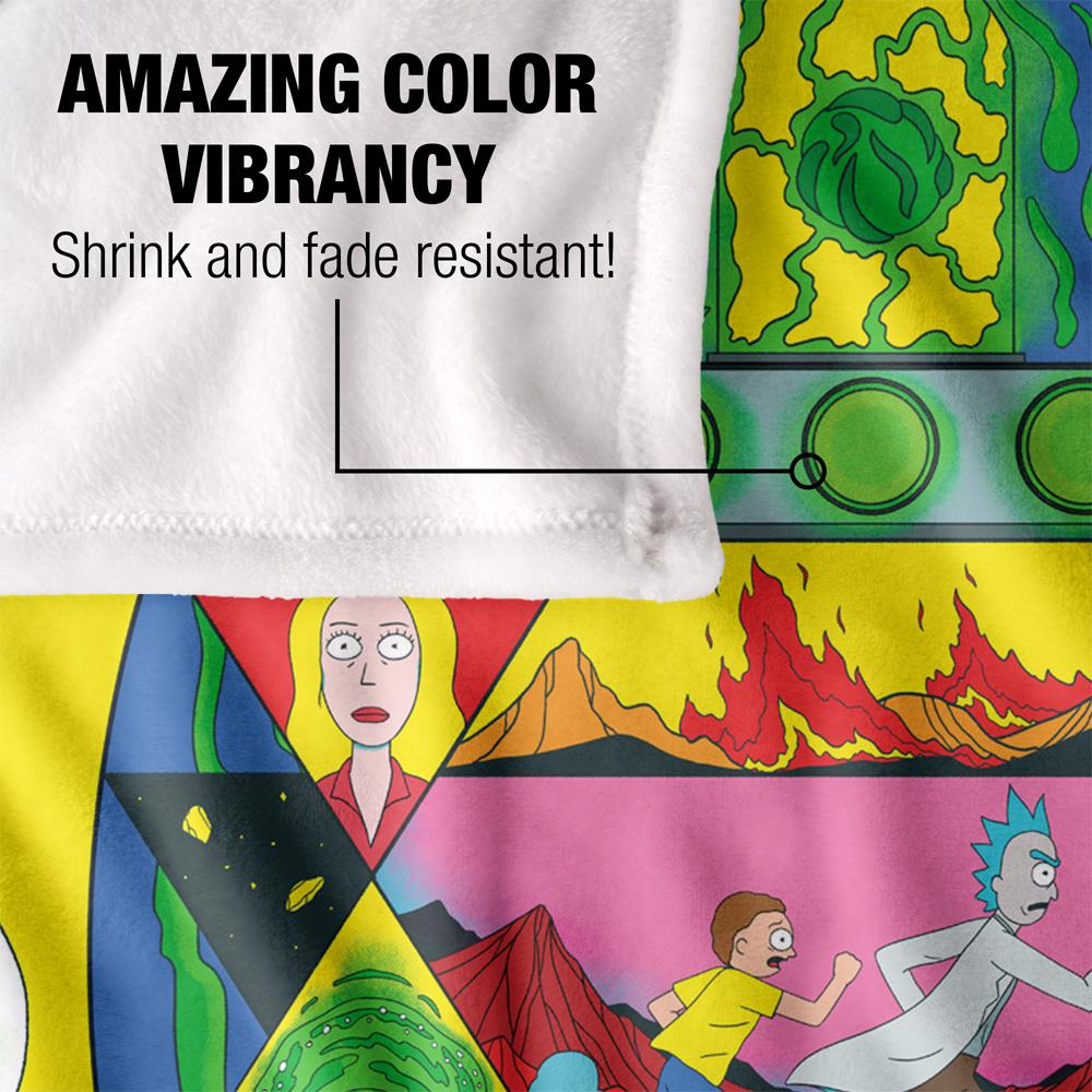 Multicoloured - Lifestyle - Rick And Morty Abstract Blanket
