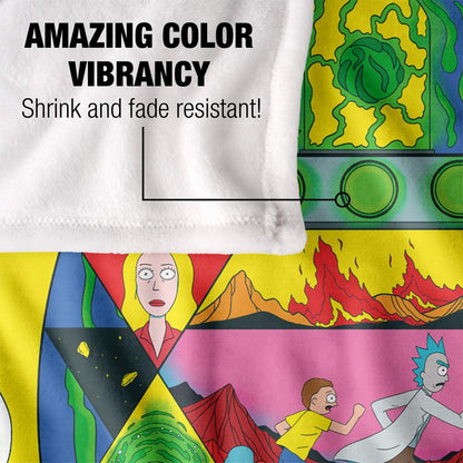 Multicoloured - Lifestyle - Rick And Morty Abstract Blanket