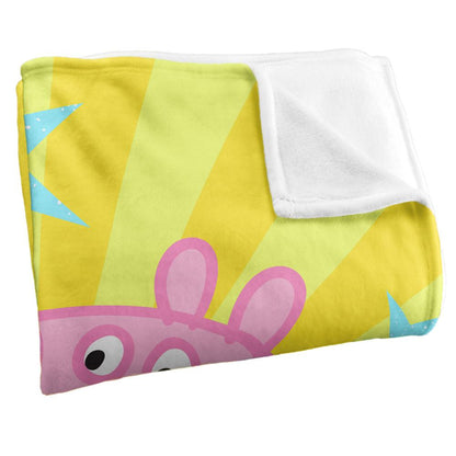 White - Back - Peppa Pig High Five Peppa And George Blanket