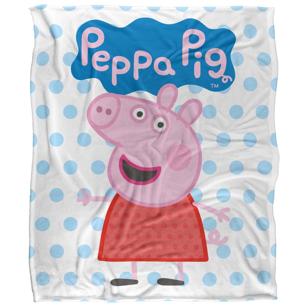White - Front - Peppa Pig Logo Blanket