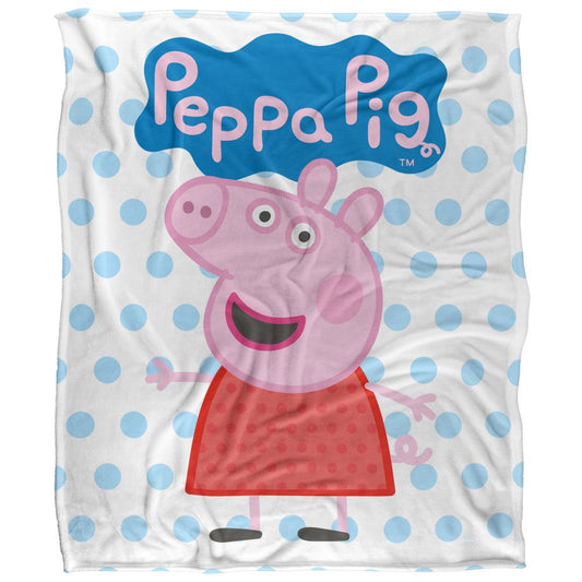 White - Front - Peppa Pig Logo Blanket