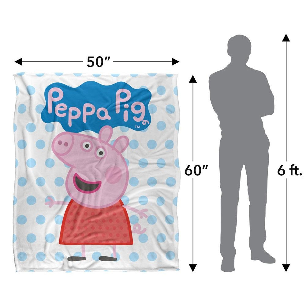 White - Pack Shot - Peppa Pig Logo Blanket