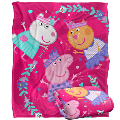 White - Side - Peppa Pig Peppa, Suzy, Candy Friends Blanket