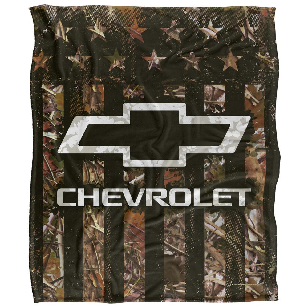 Multicoloured - Front - Chevrolet Camo Logo Blanket