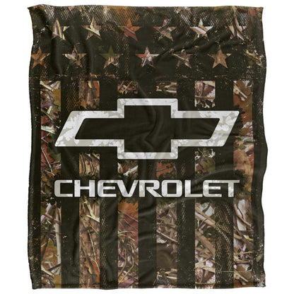 Multicoloured - Front - Chevrolet Camo Logo Blanket