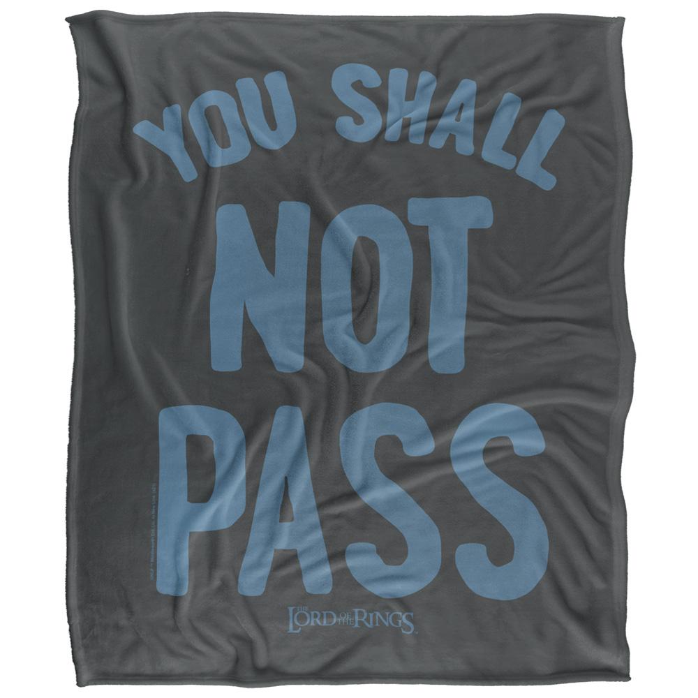 Multicoloured - Front - Lord Of The Rings You Shall Not Pass Blanket