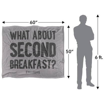 Multicoloured - Pack Shot - Lord Of The Rings Second Breakfast Quote Blanket
