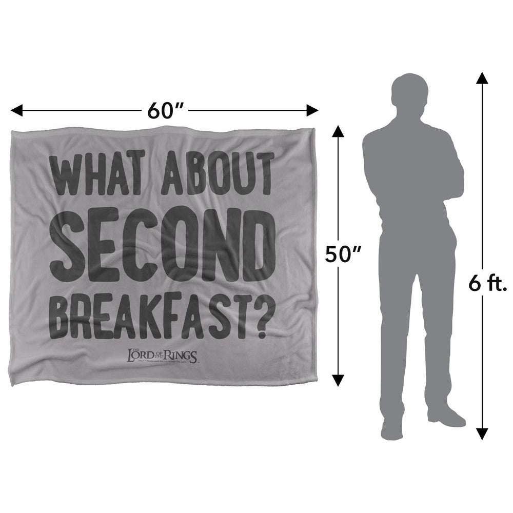 Multicoloured - Pack Shot - Lord Of The Rings Second Breakfast Quote Blanket