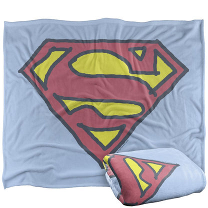 Multicoloured - Side - Superman Hand Drawn Logo Blanket