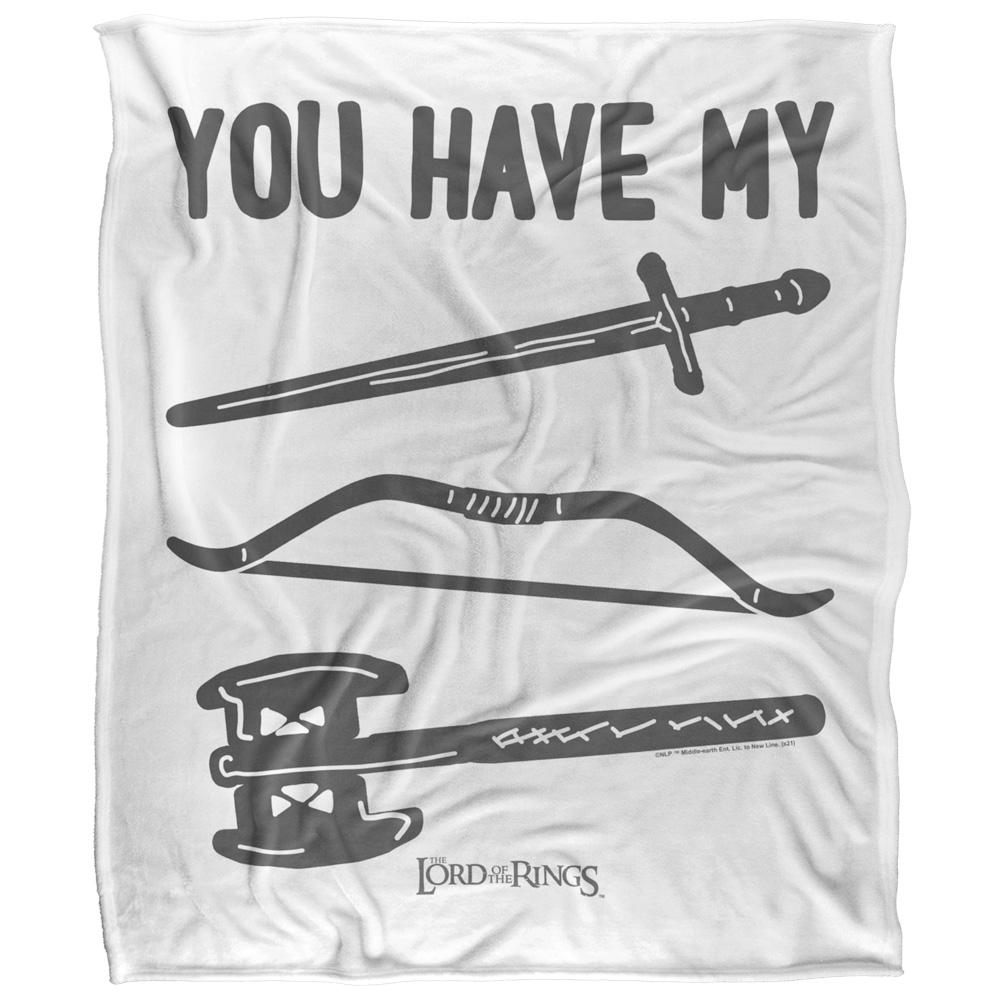 Multicoloured - Front - Lord Of The Rings You Have My Quote Blanket