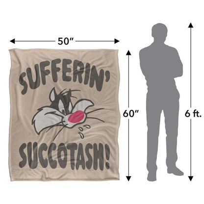 Multicoloured - Pack Shot - Looney Tunes Sufferin Succotash Doodle Blanket