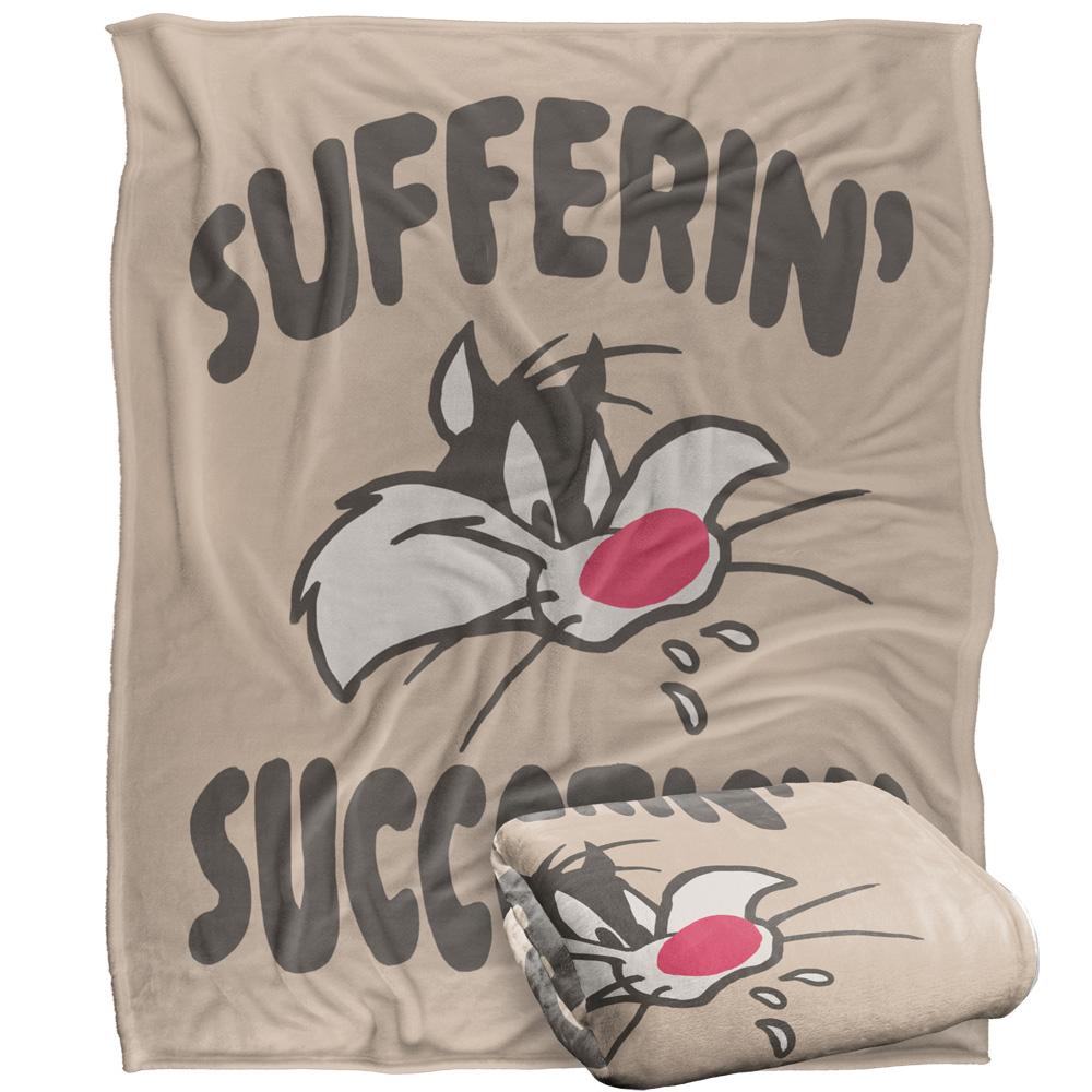Multicoloured - Side - Looney Tunes Sufferin Succotash Doodle Blanket