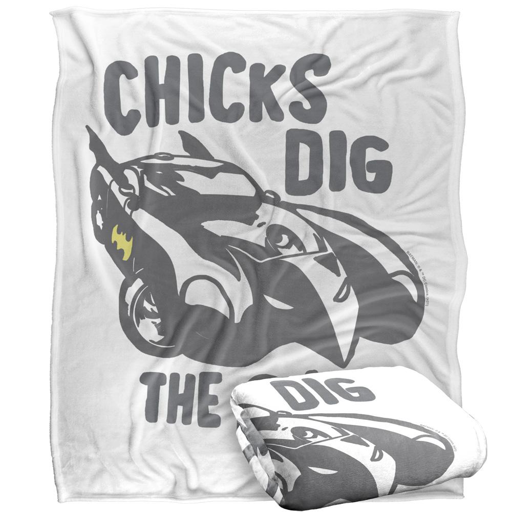 Multicoloured - Side - Batman Chicks Dig The Car Blanket