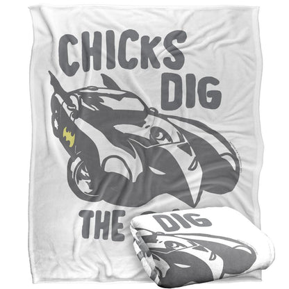 Multicoloured - Side - Batman Chicks Dig The Car Blanket