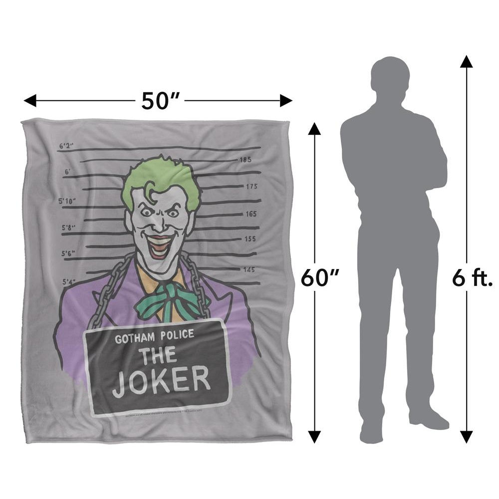 Multicoloured - Pack Shot - Batman Line Up The Joker Blanket