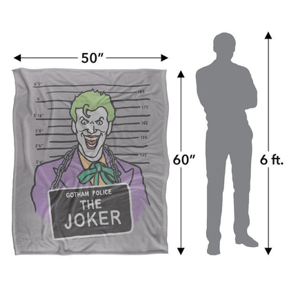Multicoloured - Pack Shot - Batman Line Up The Joker Blanket