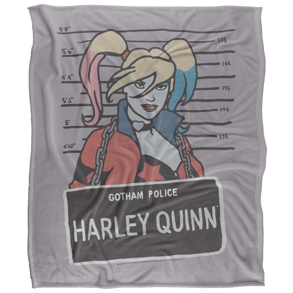 Multicoloured - Front - Batman Line Up Harley Quinn Blanket