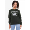Forest Green - Side - National Parks Womens-Ladies Yellowstone Sweatshirt