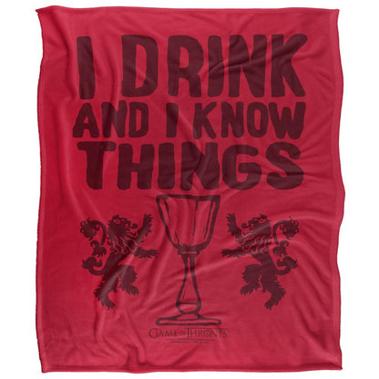 Multicoloured - Front - Game Of Thrones I Drink And I Know Thinga Blanket