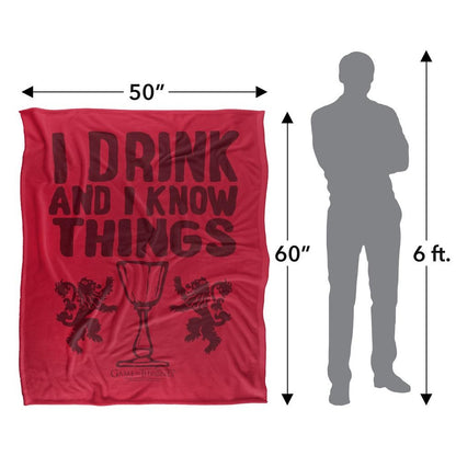 Multicoloured - Pack Shot - Game Of Thrones I Drink And I Know Thinga Blanket
