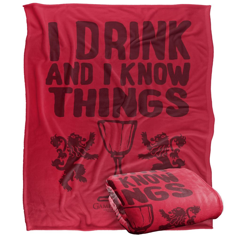 Multicoloured - Side - Game Of Thrones I Drink And I Know Thinga Blanket