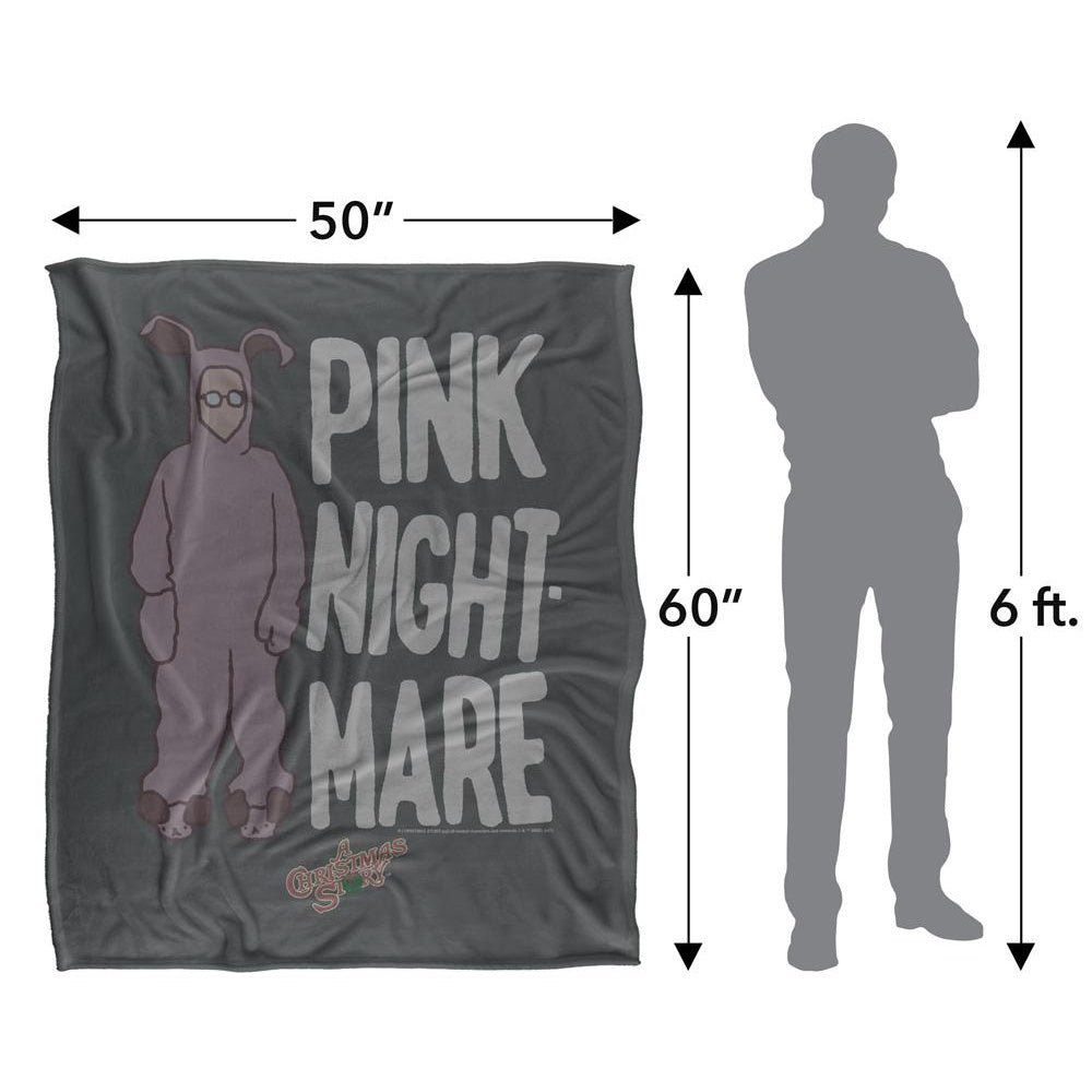 Multicoloured - Pack Shot - A Christmas Story Pink Nightmare Blanket