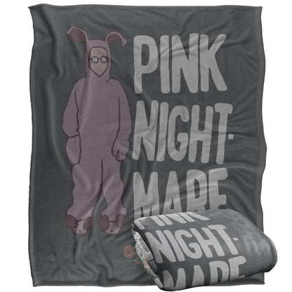 Multicoloured - Back - A Christmas Story Pink Nightmare Blanket
