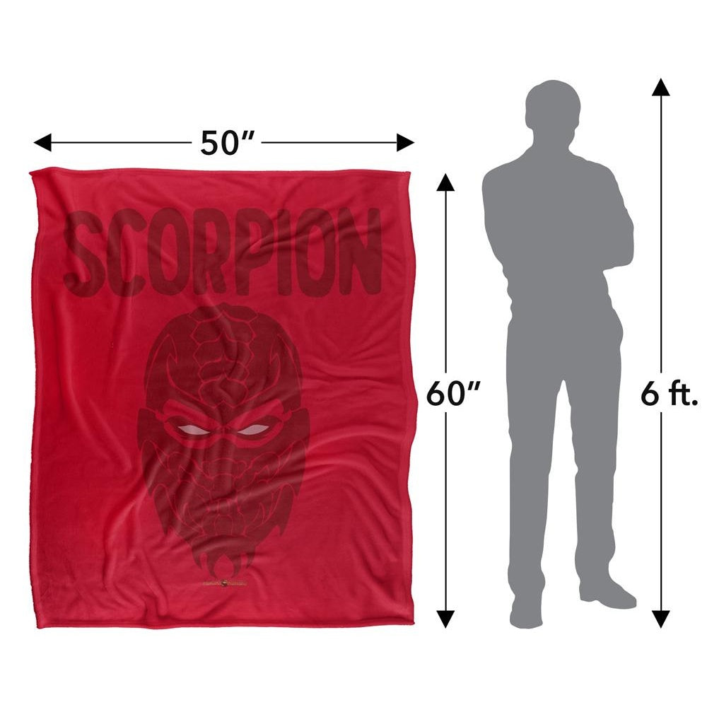 Multicoloured - Pack Shot - Mortal Kombat Head Scorpion Blanket