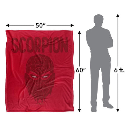 Multicoloured - Pack Shot - Mortal Kombat Head Scorpion Blanket