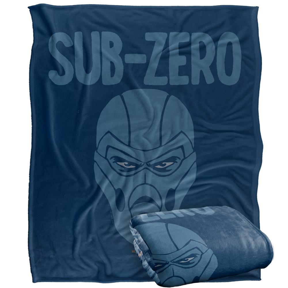 Multicoloured - Side - Mortal Kombat Head Sub-Zero Blanket