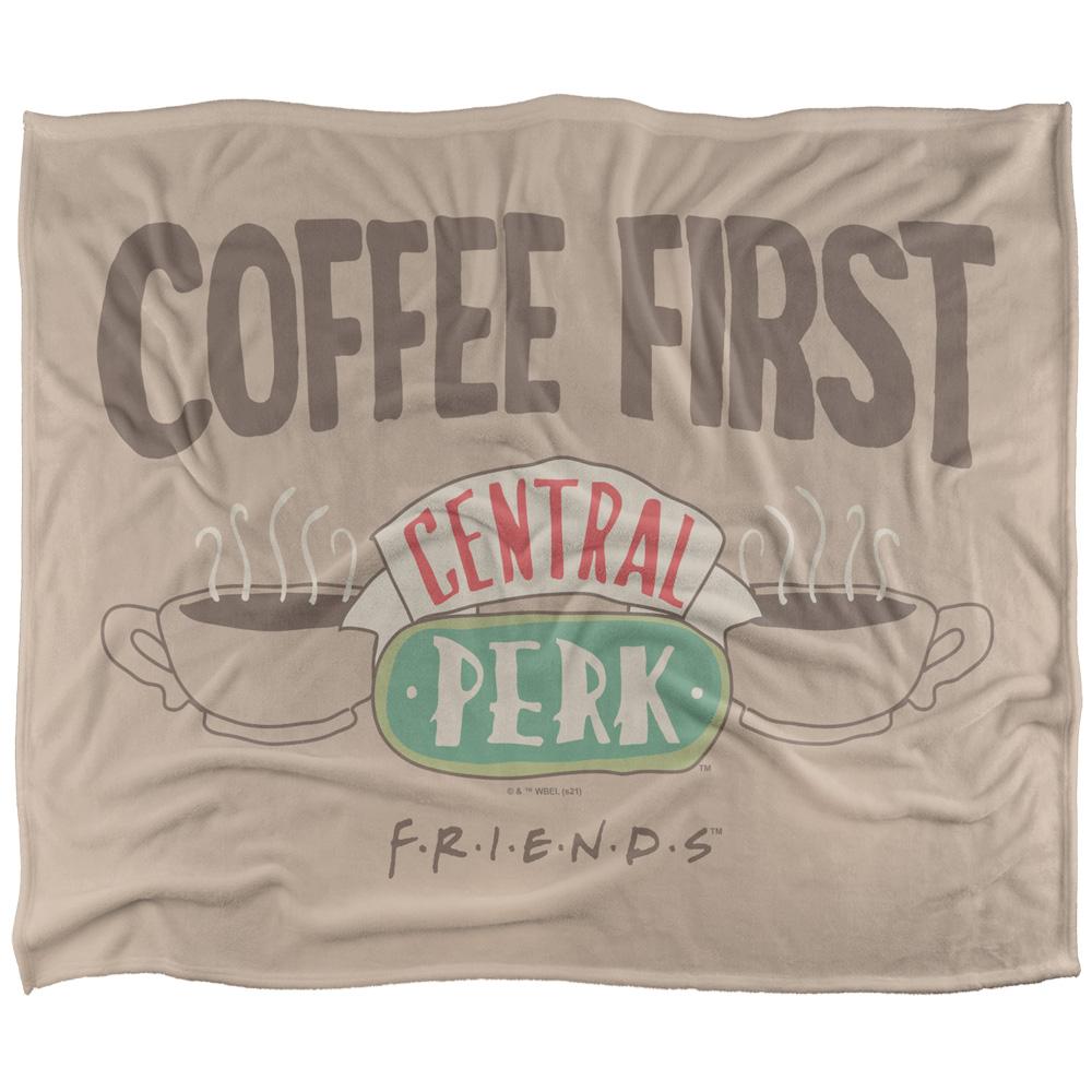 Multicoloured - Front - Friends Coffee First Blanket