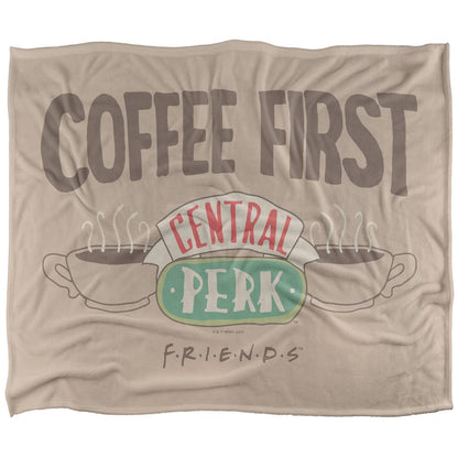Multicoloured - Front - Friends Coffee First Blanket