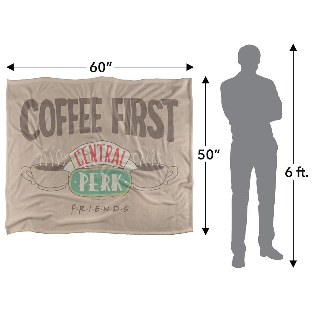 Multicoloured - Pack Shot - Friends Coffee First Blanket