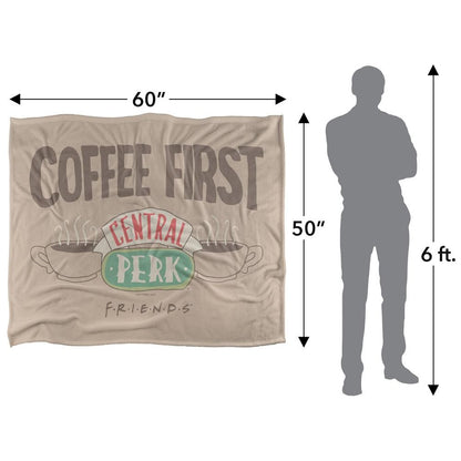 Multicoloured - Pack Shot - Friends Coffee First Blanket